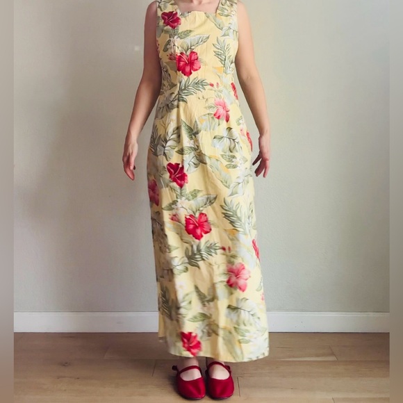 Floral Yellow Maxi Dress - Picture 2 of 5